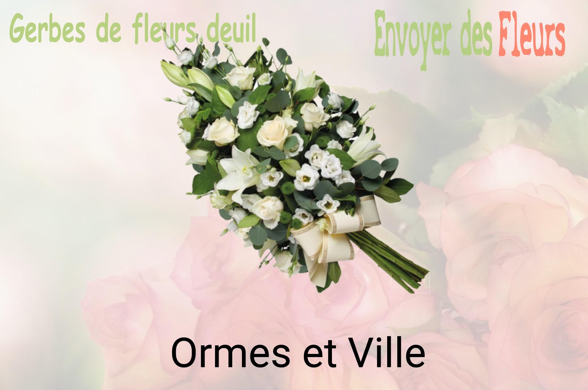 Gerbe de fleurs de deuil livrée à Ormes-et-Ville